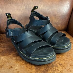 Dr. Martens Kids Black Strap Sandals